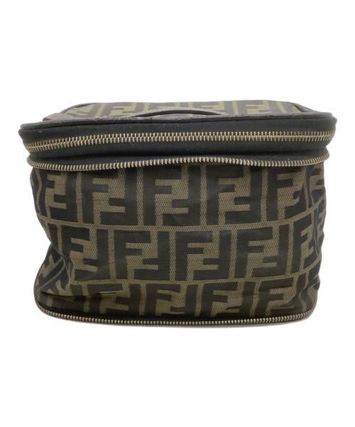 FENDI（フェンディ）FENDI (フェンディ) コスメポーチ 	ズッカ ブラウンの古着・服飾アイテム