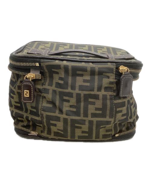 FENDI（フェンディ）FENDI (フェンディ) コスメポーチ 	ズッカ ブラウンの古着・服飾アイテム