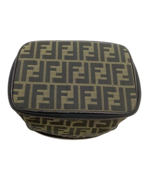 FENDI（フェンディ）FENDI (フェンディ) コスメポーチ 	ズッカ ブラウンの古着・服飾アイテム