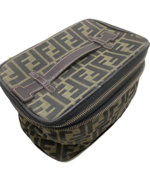 FENDI（フェンディ）FENDI (フェンディ) コスメポーチ 	ズッカ ブラウンの古着・服飾アイテム