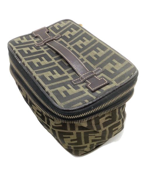 FENDI（フェンディ）FENDI (フェンディ) コスメポーチ 	ズッカ ブラウンの古着・服飾アイテム