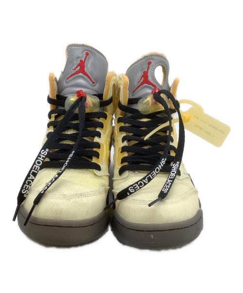 NIKE（ナイキ）NIKE (ナイキ) OFFWHITE (オフホワイト) ハイカットスニーカー AIR JORDAN5 イエロー サイズ:27の古着・服飾アイテム