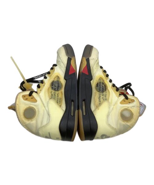 NIKE（ナイキ）NIKE (ナイキ) OFFWHITE (オフホワイト) ハイカットスニーカー AIR JORDAN5 イエロー サイズ:27の古着・服飾アイテム