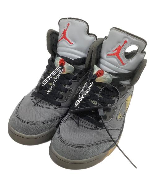 NIKE（ナイキ）NIKE (ナイキ) OFFWHITE (オフホワイト) ハイカットスニーカー　Air Jordan 5 グレー サイズ:27の古着・服飾アイテム