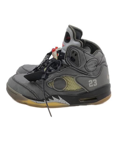 NIKE（ナイキ）NIKE (ナイキ) OFFWHITE (オフホワイト) ハイカットスニーカー　Air Jordan 5 グレー サイズ:27の古着・服飾アイテム