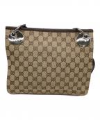 GUCCIグッチ）の古着「ショルダーバッグ GG」｜ベージュ×ブラウン