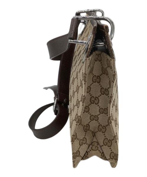 GUCCI（グッチ）GUCCI (グッチ) ショルダーバッグ GG ベージュ×ブラウンの古着・服飾アイテム