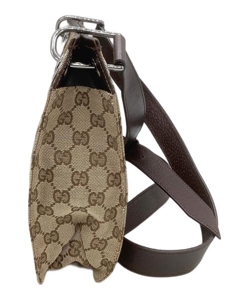 GUCCI（グッチ）GUCCI (グッチ) ショルダーバッグ GG ベージュ×ブラウンの古着・服飾アイテム