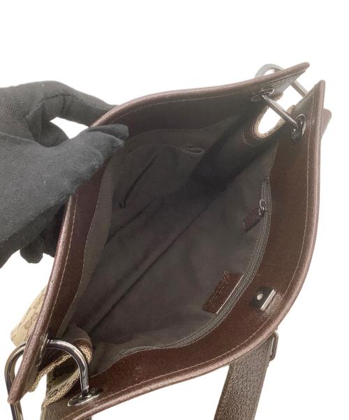 GUCCI（グッチ）GUCCI (グッチ) ショルダーバッグ GG ベージュ×ブラウンの古着・服飾アイテム