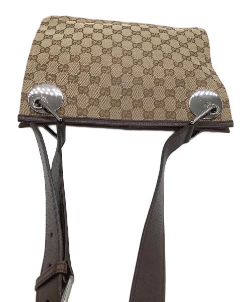 GUCCI（グッチ）GUCCI (グッチ) ショルダーバッグ GG ベージュ×ブラウンの古着・服飾アイテム