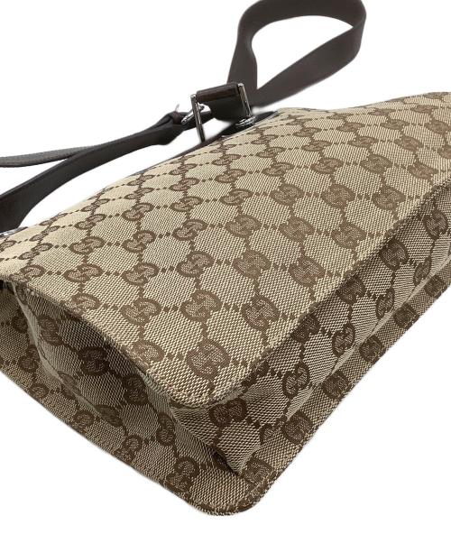GUCCI（グッチ）GUCCI (グッチ) ショルダーバッグ GG ベージュ×ブラウンの古着・服飾アイテム