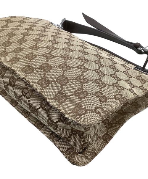 GUCCI（グッチ）GUCCI (グッチ) ショルダーバッグ GG ベージュ×ブラウンの古着・服飾アイテム