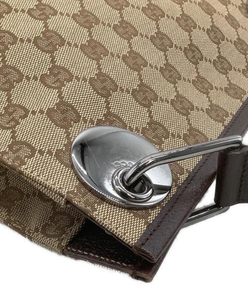 GUCCI（グッチ）GUCCI (グッチ) ショルダーバッグ GG ベージュ×ブラウンの古着・服飾アイテム