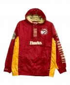 MITCHELL & NESSミッチェルアンドネス）の古着「アノラックパーカー　hawks」｜レッド