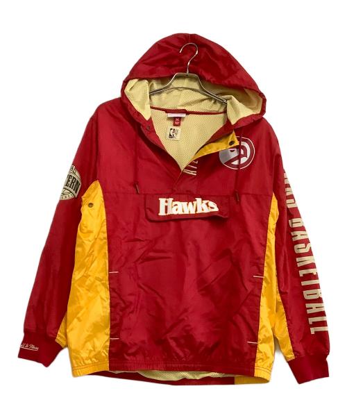 MITCHELL & NESS（ミッチェルアンドネス）MITCHELL & NESS (ミッチェルアンドネス) アノラックパーカー　hawks レッド サイズ:Mの古着・服飾アイテム