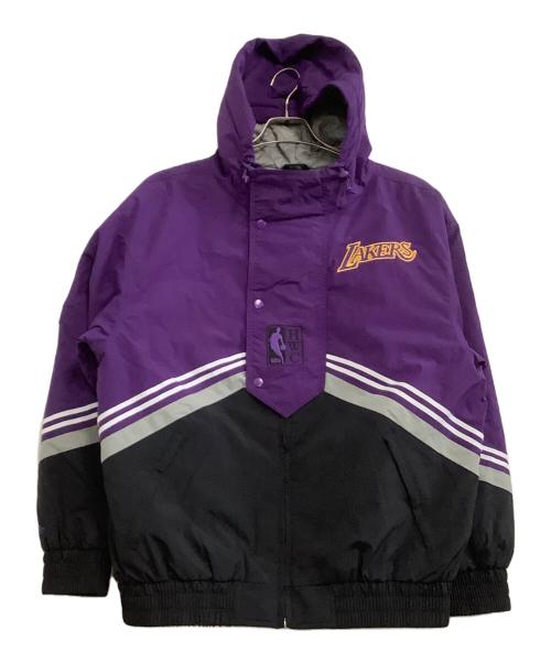 MITCHELL & NESS（ミッチェルアンドネス）MITCHELL & NESS (ミッチェルアンドネス) ナイロンジャケット　	LAKERS パープル×ブラック サイズ:Mの古着・服飾アイテム