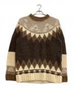 H&M×Maison Margielaエイチアンドエム×メゾンマルジェラ）の古着「厚手ニット」｜ブラウン×ベージュ