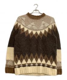 H&M×Maison Margiela（エイチアンドエム×メゾンマルジェラ）の古着「厚手ニット」｜ブラウン×ベージュ