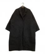 MUSEミューズ）の古着「チェスターコート　ウールアンゴラリバーコート」｜ブラック
