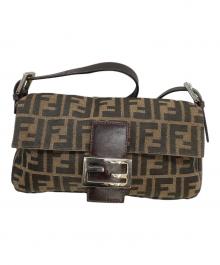 FENDI（フェンディ）の古着「ショルダーバッグ　ズッカ　マンマバケット」｜ブラウン