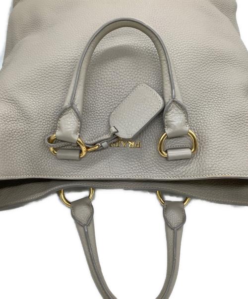 PRADA（プラダ）PRADA (プラダ) ショルダートートバッグ グレーの古着・服飾アイテム