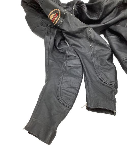 KUSHITANI（クシタニ）KUSHITANI (クシタニ) レザーつなぎ ブラック サイズ:Lの古着・服飾アイテム