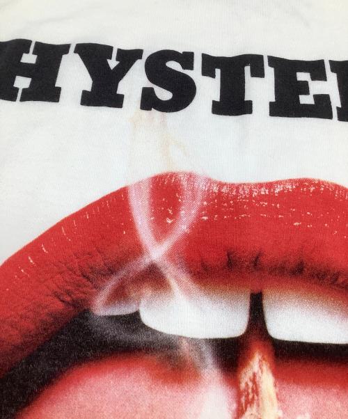 PLAY BOY（プレイボーイ）PLAY BOY (プレイボーイ) Hysteric Glamour (ヒステリックグラマー) 半袖カットソー　LIP TEE ホワイト サイズ:Mの古着・服飾アイテム