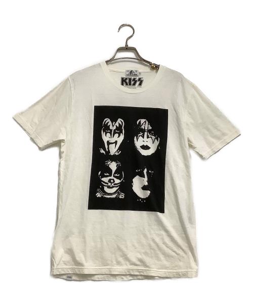 Hysteric Glamour（ヒステリックグラマー）Hysteric Glamour (ヒステリックグラマー) 半袖T KISS ホワイト サイズ:Mの古着・服飾アイテム