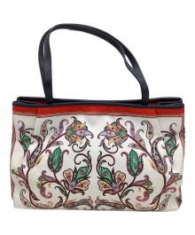 ETRO（エトロ）の古着「トートバッグ ペイズリー」｜ホワイト×レッド