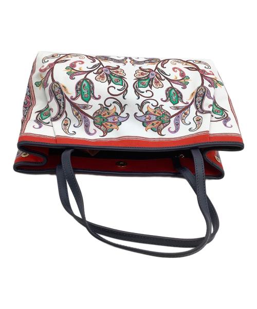 ETRO（エトロ）ETRO (エトロ) トートバッグ ペイズリー ホワイト×レッドの古着・服飾アイテム
