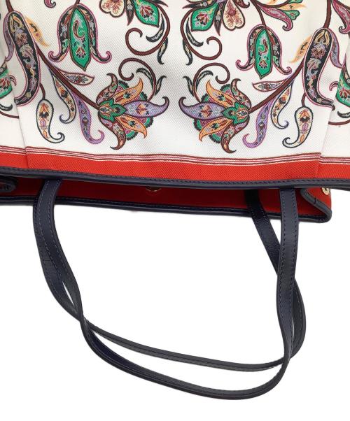 ETRO（エトロ）ETRO (エトロ) トートバッグ ペイズリー ホワイト×レッドの古着・服飾アイテム