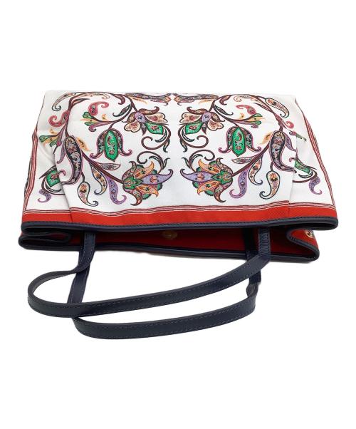 ETRO（エトロ）ETRO (エトロ) トートバッグ ペイズリー ホワイト×レッドの古着・服飾アイテム