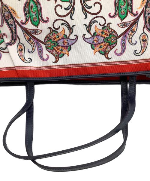 ETRO（エトロ）ETRO (エトロ) トートバッグ ペイズリー ホワイト×レッドの古着・服飾アイテム