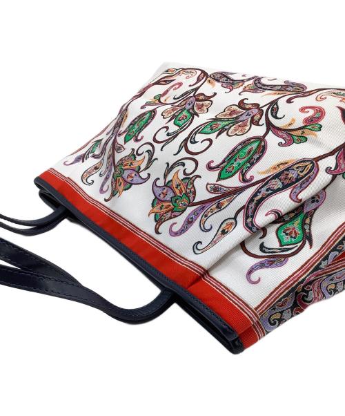 ETRO（エトロ）ETRO (エトロ) トートバッグ ペイズリー ホワイト×レッドの古着・服飾アイテム