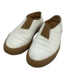 JACQUES SOLOVIERE（ジャック ソロヴィエール）の古着「スリッポン」｜ホワイト×ブラウン