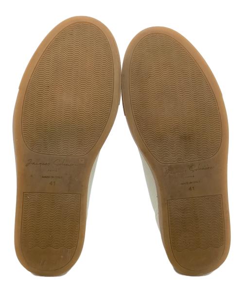 JACQUES SOLOVIERE（ジャック ソロヴィエール）JACQUES SOLOVIERE (ジャック ソロヴィエール) スリッポン ホワイト×ブラウン サイズ:41の古着・服飾アイテム