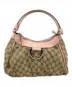 GUCCIグッチ）の古着「ワンショルダーバッグ GGキャンバス」｜ピンク×ベージュ