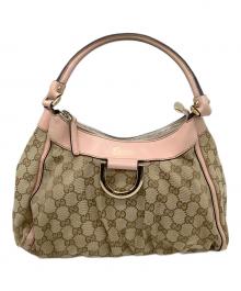 GUCCI（グッチ）の古着「ワンショルダーバッグ GGキャンバス」｜ピンク×ベージュ