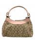 GUCCI (グッチ) ワンショルダーバッグ GGキャンバス ピンク×ベージュ：40000円