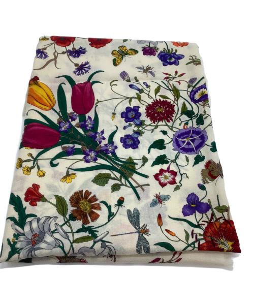 GUCCI（グッチ）GUCCI (グッチ) ストール 	フローラ ベージュの古着・服飾アイテム