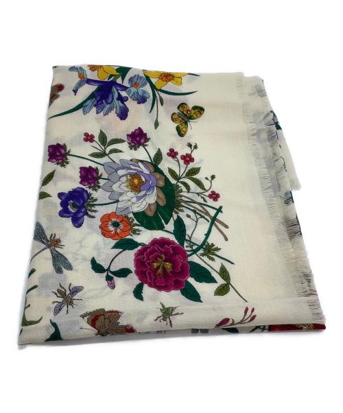 GUCCI（グッチ）GUCCI (グッチ) ストール 	フローラ ベージュの古着・服飾アイテム