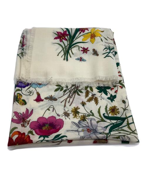 GUCCI（グッチ）GUCCI (グッチ) ストール 	フローラ ベージュの古着・服飾アイテム