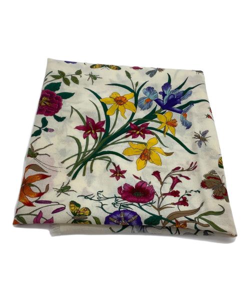 GUCCI（グッチ）GUCCI (グッチ) ストール 	フローラ ベージュの古着・服飾アイテム