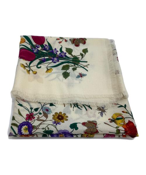 GUCCI（グッチ）GUCCI (グッチ) ストール 	フローラ ベージュの古着・服飾アイテム