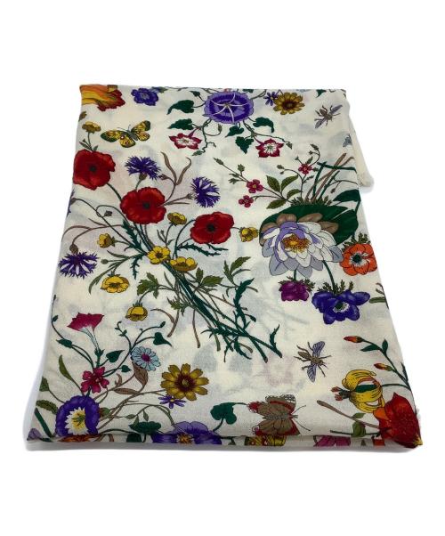 GUCCI（グッチ）GUCCI (グッチ) ストール 	フローラ ベージュの古着・服飾アイテム