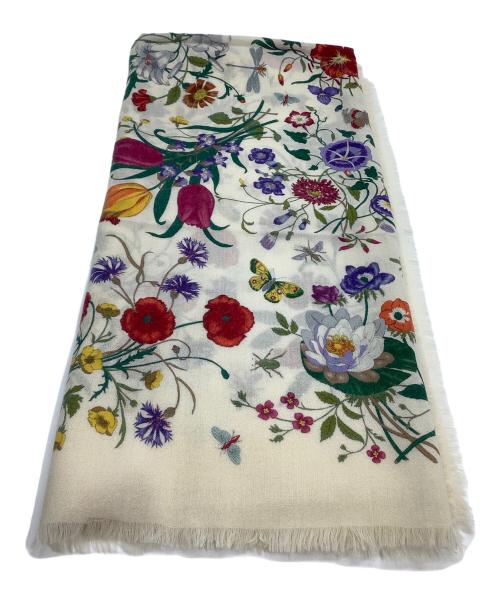 GUCCI（グッチ）GUCCI (グッチ) ストール 	フローラ ベージュの古着・服飾アイテム