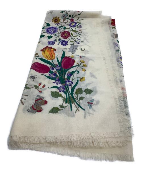 GUCCI（グッチ）GUCCI (グッチ) ストール 	フローラ ベージュの古着・服飾アイテム