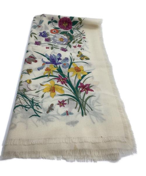 GUCCI（グッチ）GUCCI (グッチ) ストール 	フローラ ベージュの古着・服飾アイテム