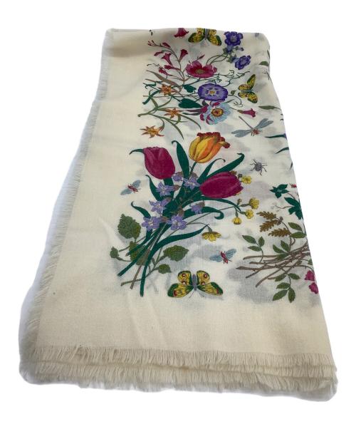 GUCCI（グッチ）GUCCI (グッチ) ストール 	フローラ ベージュの古着・服飾アイテム