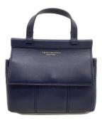 TORY BURCHトリーバーチ）の古着「ミニショルダーバッグ ブロックTサッチェル」｜ネイビー